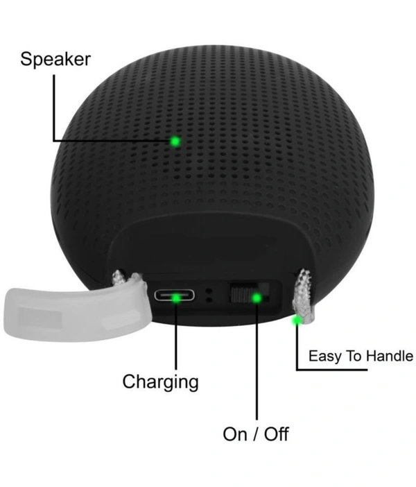  BeatBox 5W 5Hrs 5 W Bluetooth Speaker Playback Time 5 hrs Bluetooth v5.0 with Call function,USB Black - Black