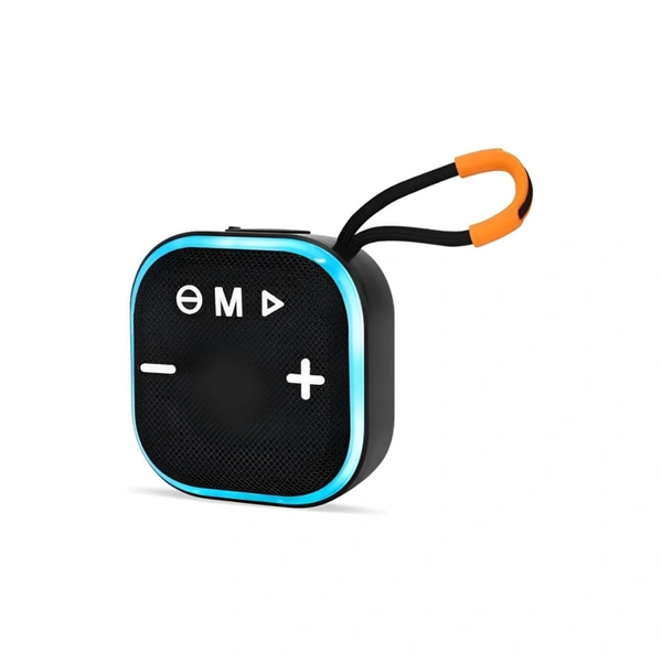 RGb Light 5 W Bluetooth Speaker Bluetooth v5.0 with SD card Slot,Call function Playback Time 5 hrs Assorted - Black