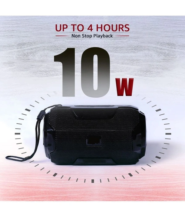  Mobile Stand 10 W Bluetooth Speaker Bluetooth v5.0 with USB,SD card Slot,Aux Playback Time 6 hrs Assorted - Black