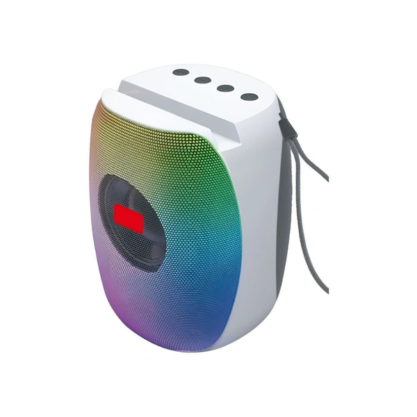  Mobile Stand 8 W Bluetooth Speaker Bluetooth v5.0 with USB,SD card Slot,Aux Playback Time 5 hrs Assorted - White