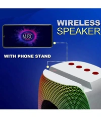  Mobile Stand 8 W Bluetooth Speaker Bluetooth v5.0 with USB,SD card Slot,Aux Playback Time 5 hrs Assorted - White