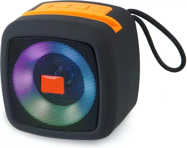  Speaker with Light 10 W Bluetooth Speaker Bluetooth v5.0 with USB,SD card Slot Playback Time 8 hrs  - Red