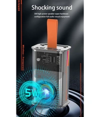  Armour Transparent 5 W Bluetooth Speaker Bluetooth v5.0 with USB,SD card Slot Playback Time 5 hrs  - Gray
