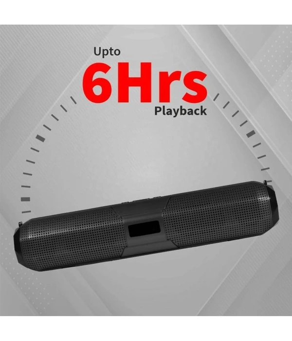  Sound Bar 10 W Bluetooth Speaker Bluetooth v5.0 with USB,SD card Slot,Aux Playback Time 6 hrs - Black