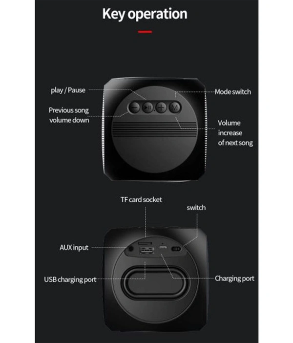  BOOM 1OW 8Hour Bluetooth Speaker - Red