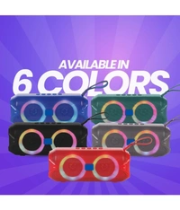  RGb Light 10 W Bluetooth Speaker Bluetooth v5.0 with USB,SD card Slot,Aux Playback Time 6 hrs - Blue