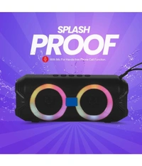  RGb Light 10 W Bluetooth Speaker Bluetooth v5.0 with USB,SD card Slot,Aux Playback Time 6 hrs - Blue