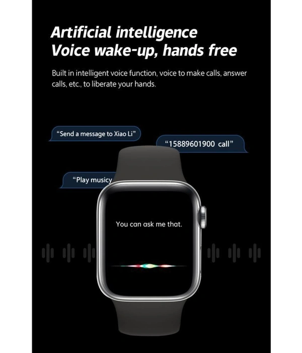  BT Calling, 1.86" Large Display Black Smart Watch - Black