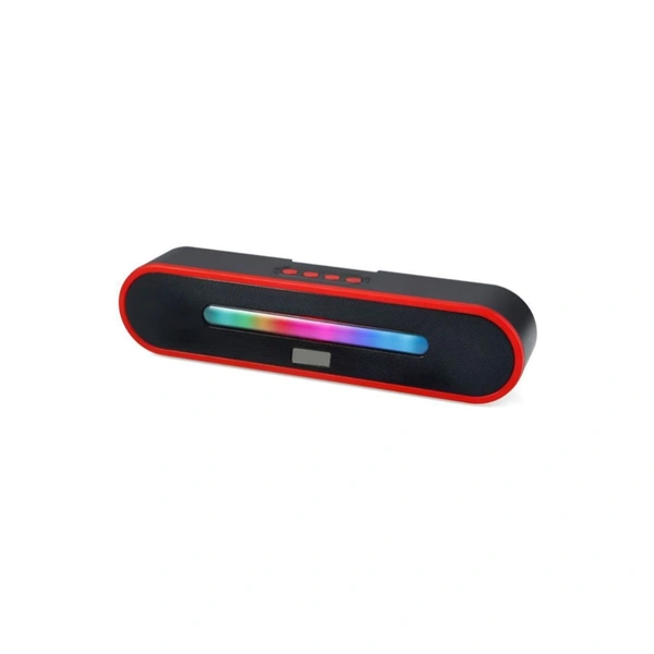  RGB Light 16 W Bluetooth Speaker Bluetooth v5.0 with USB,SD card Slot,Aux Playback Time 10 hrs Black - Black