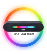 RGB Light 16 W Bluetooth Speaker Bluetooth v5.0 with USB,SD card Slot,Aux Playback Time 10 hrs Black - Black