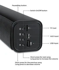  LM SoundBar 16 W Bluetooth Speaker Bluetooth v5.0 with USB,SD card Slot,3D Bass Playback Time 6 hrs Black - Black