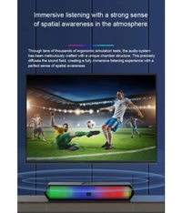  SoundBar with RGb 16 W Bluetooth Speaker Bluetooth V 5.1 with USB,SD card Slot,Aux Playback Time 8 hrs - Black