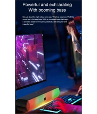  SoundBar with RGb 16 W Bluetooth Speaker Bluetooth V 5.1 with USB,SD card Slot,Aux Playback Time 8 hrs - Black