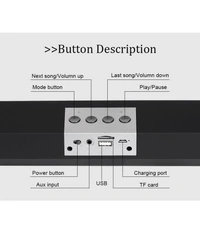 BINGO SoundBar 10 W Bluetooth Speaker Playback Time 12 hrs Bluetooth V 5.0 with 3D Bass,Aux,USB,SD card Slot Black - Black