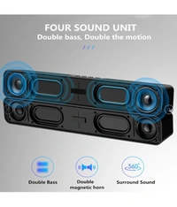 BINGO SoundBar 10 W Bluetooth Speaker Playback Time 12 hrs Bluetooth V 5.0 with 3D Bass,Aux,USB,SD card Slot Black - Black