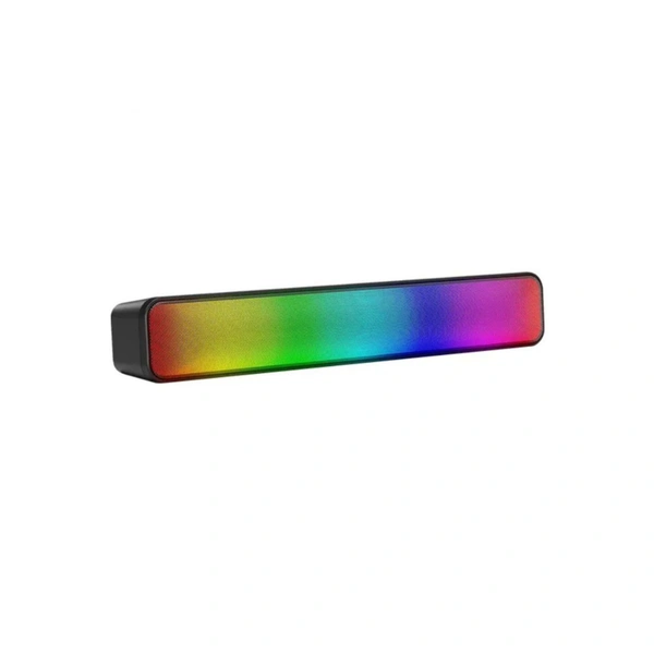  RGb Light 10 W Bluetooth Speaker Bluetooth v5.0 with USB,SD card Slot,Aux Playback Time 6 hrs - Black