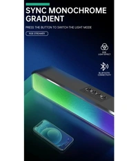  RGb Light 10 W Bluetooth Speaker Bluetooth v5.0 with USB,SD card Slot,Aux Playback Time 6 hrs - Black