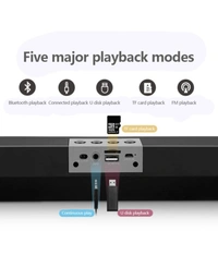  SoundBar 10 W Bluetooth Speaker Bluetooth v5.0 with USB,SD card Slot,Aux Playback Time 12 hrs - Black