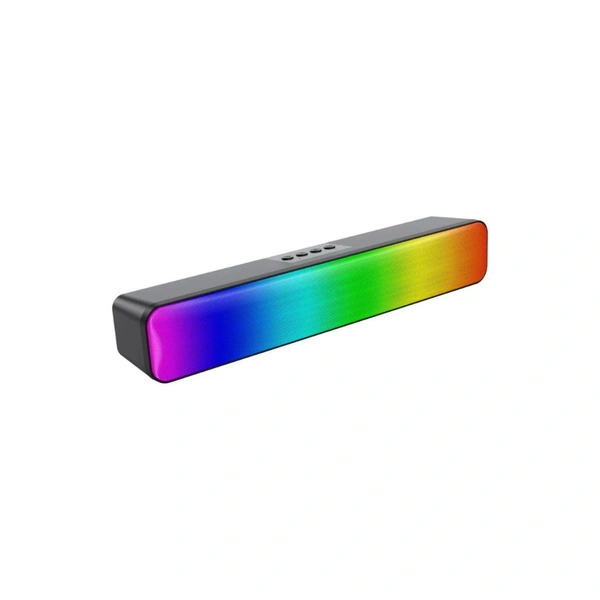  RGB Light 10 W Bluetooth Speaker Bluetooth v5.0 with USB,SD card Slot,Aux Playback Time 8 hrs - Black