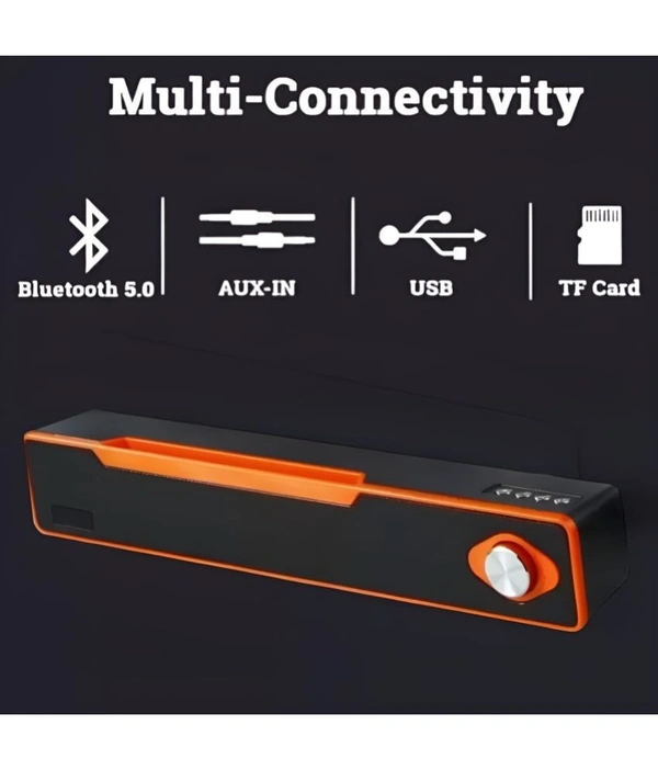  Mobile Stand 10 W Bluetooth Speaker Bluetooth v5.0 with USB,SD card Slot,Aux Playback Time 8 hrs - Black