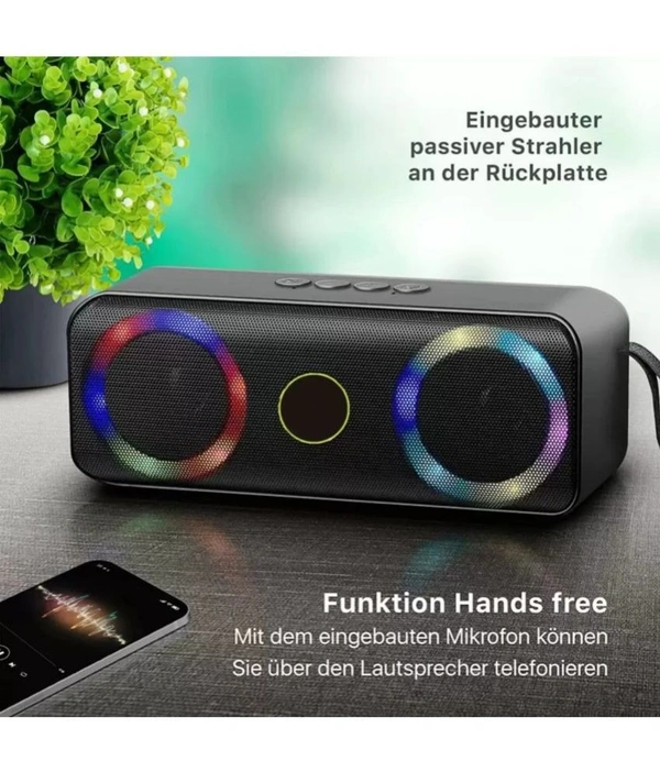 Appario 10 W Bluetooth Speaker Bluetooth V 5.1 with USB,SD card Slot,Aux Playback Time 10 hrs Black - Black