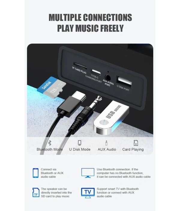  KMS 16 W Bluetooth Speaker Bluetooth v5.0 with USB,SD card Slot,Aux Playback Time 7 hrs Black - Black