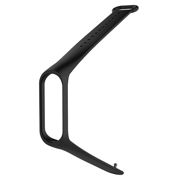 Silicone Adjustable Replacement Band Strap Compatible with Mi Band 3 Strap and Mi Band 4 Watch Strap Bracelet- Black - Black