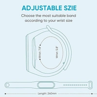 Adjustable Silicone Band Strap Compatible with Mi band 3 Strap/Mi band 4 Strap- NavyBlue White (Not for Mi band 1/2) - Navy Blue
