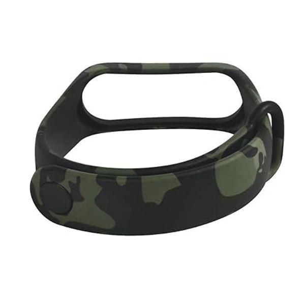  Replacement Strap Compatible with Mi band 3 Army & Mi band 4 Green Army Camouflage Replacement Military Strap Wrist Band Bracelet - Camouflage Green