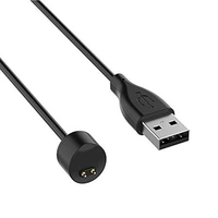  Magnetic USB Charger for Mi Band 5 & Mi Band 6 Replacement Charger (Black) - Black