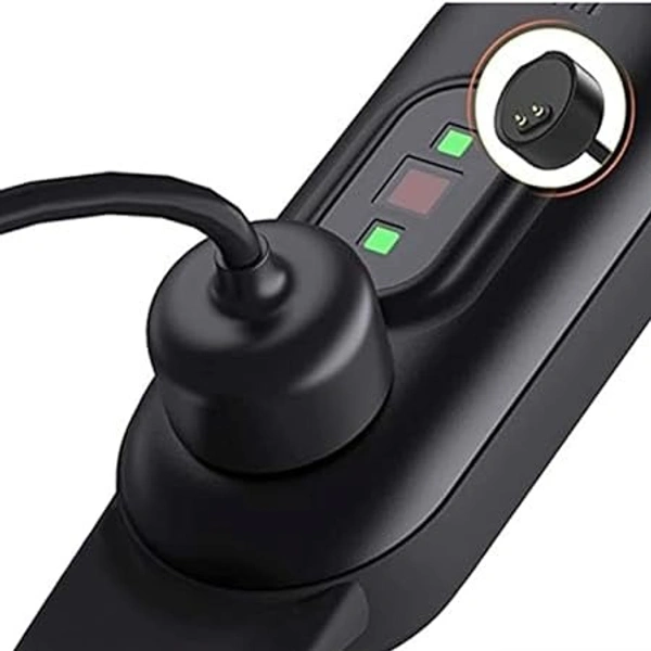 Magnetic USB Charger for Mi Band 5 & Mi Band 6 Replacement Charger (Black) - Black