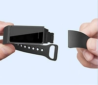  Adjustable Band Compatible with Mi Band 4c and Redmi Watch Band Soft Silicone Band Strap- Black (Not Compatible with Redmi Smart Band Pro) - Black