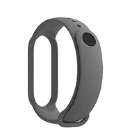 Adjustable Band Strap Compatible with Mi Band 5 Strap & Mi Band 6 Strap Smart Band Replacement- Dark Grey - Dark Gray
