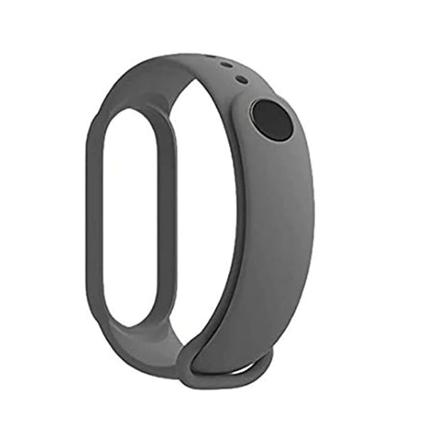 Adjustable Band Strap Compatible with Mi Band 5 Strap & Mi Band 6 Strap Smart Band Replacement- Dark Grey - Dark Gray
