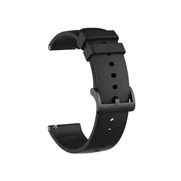 Silicone 20MM Watch Straps Compatible with Samsung Galaxy Watch 4/ Watch 5, Amazfit GST2 Mini,Amazfit Bip/Bip U/Pro/Lite,Amazfit GTS/ 2/2e,Bip S Compatible with All 20MM Watch (Black) - Black