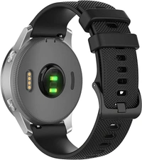Silicone 20MM Watch Straps Compatible with Samsung Galaxy Watch 4/ Watch 5, Amazfit GST2 Mini,Amazfit Bip/Bip U/Pro/Lite,Amazfit GTS/ 2/2e,Bip S Compatible with All 20MM Watch (Black) - Black