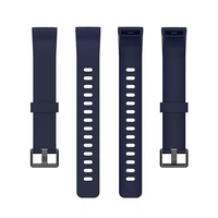 Silicone Replacement Strap Compatible with Realme Smart Band Watch Bracelet RMA 183 Strap- Navy Blue - Navy Blue