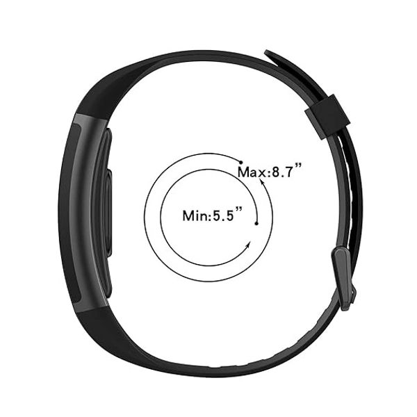 Silicone Replacement Strap Compatible with Realme Smart Band Watch Bracelet RMA 183 Strap- Navy Blue - Navy Blue