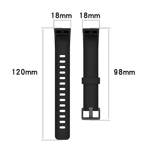 Silicone Replacement Strap Compatible with Realme Smart Band Watch Bracelet RMA 183 Strap- Navy Blue - Navy Blue