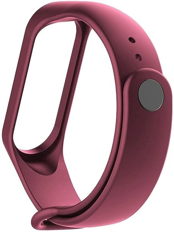 Replacement Strap Compatible with Mi Band 3 Strap/Mi Band 4 Watch Strap Wine Red Color Bracelet Wrist Band - Red Wine