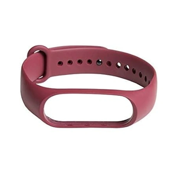 Replacement Strap Compatible with Mi Band 3 Strap/Mi Band 4 Watch Strap Wine Red Color Bracelet Wrist Band - Red Wine