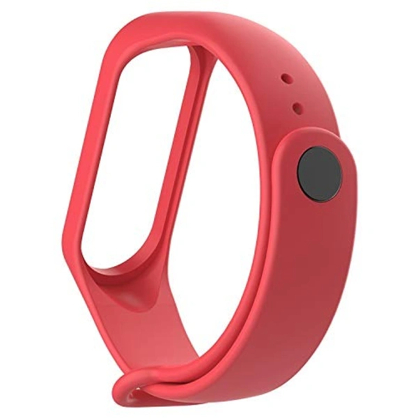 Adjustable Replacement Strap Compatible with Mi band 3 and Mi band 4 Red Color Strap Band Bracelet - Red