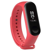 Adjustable Replacement Strap Compatible with Mi band 3 and Mi band 4 Red Color Strap Band Bracelet - Red