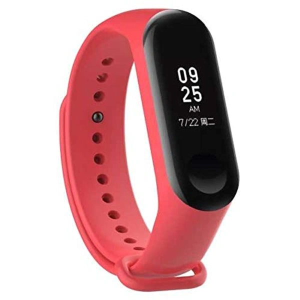 Adjustable Replacement Strap Compatible with Mi band 3 and Mi band 4 Red Color Strap Band Bracelet - Red