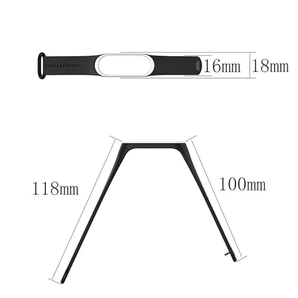 Adjustable Replacement Strap Compatible with Mi band 3 and Mi band 4 Red Color Strap Band Bracelet - Red