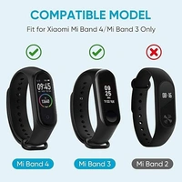 Adjustable Replacement Strap Compatible with Mi band 3 and Mi band 4 Red Color Strap Band Bracelet - Red