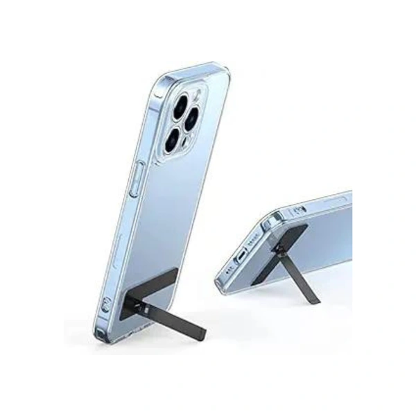  Foldable Metal Mobile Kickstand Tabletop Phone Stand with Horizontal/Vertical Mobile Holder Stand Adjustable Angles Compatible with iPhones or Any Smartphones-Black - Black