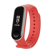 Dual Color Replacement Strap Compatible with Mi band 3 Watch Belt Strap with Screen Guard Protector Accessories Combo Pack(Red White) - Red White