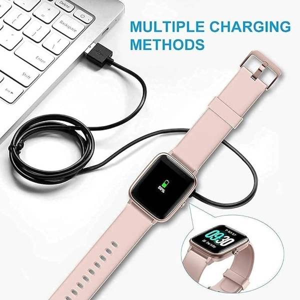  Boat xtend Smart Watch Charger/Boat Storm Smart Watch Charger/Noise Colorfit Pro 2 Smart Watch Charger/Fireboltt Ninja 3/Colorfit Ultra/Ultra 2Compatible with all 2 pin Watch - Black - Black