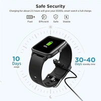  Boat xtend Smart Watch Charger/Boat Storm Smart Watch Charger/Noise Colorfit Pro 2 Smart Watch Charger/Fireboltt Ninja 3/Colorfit Ultra/Ultra 2Compatible with all 2 pin Watch - Black - Black